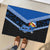Tonga Christmas Rubber Doormat Tongan Coat of Arms Santa With Ngatu Pattern Christmas Blue Style LT03 - Polynesian Pride