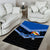 Personalised Tonga Christmas Area Rug Tongan Coat of Arms Santa With Ngatu Pattern Christmas Blue Style LT03 - Polynesian Pride