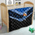 Personalised Tonga Christmas Quilt Tongan Coat of Arms Santa With Ngatu Pattern Christmas Blue Style LT03 - Polynesian Pride