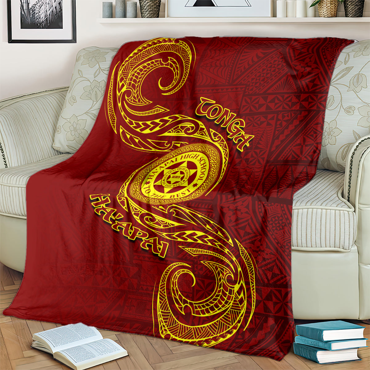 Tonga Ha'apai High School Blanket Ngatu and Maori Ethnic Tribal Pattern LT03 - Polynesian Pride