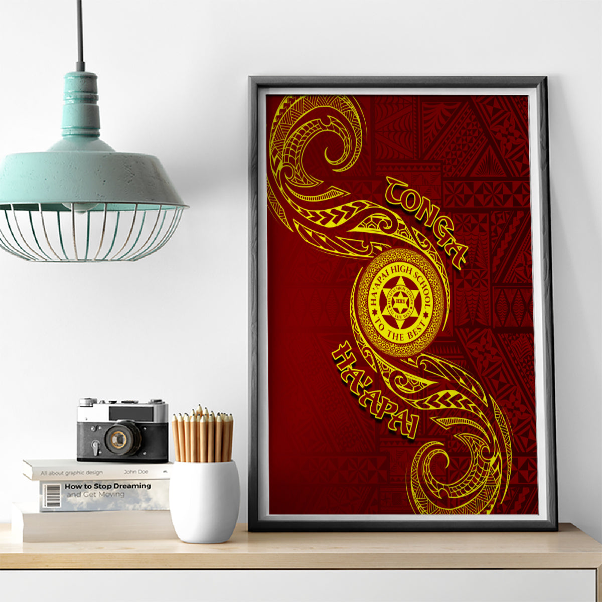 Tonga Ha'apai High School Canvas Wall Art Ngatu and Maori Ethnic Tribal Pattern LT03 - Polynesian Pride