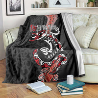 Aotearoa Toitu Te Tiriti Blanket Maori Taniwha Haka - Honour the Treaty LT03