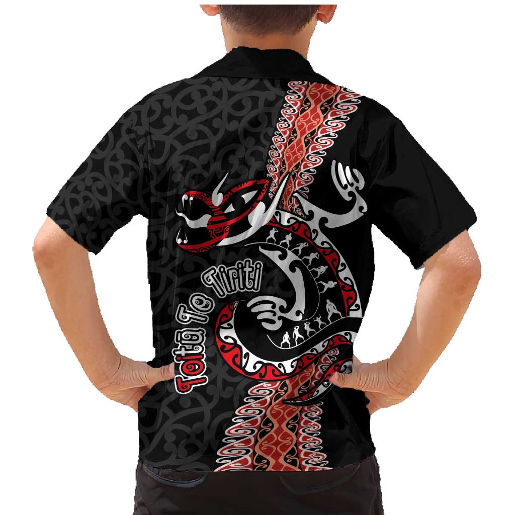 Aotearoa Toitu Te Tiriti Family Matching Mermaid Dress and Hawaiian Shirt Maori Taniwha Haka - Honour the Treaty LT03