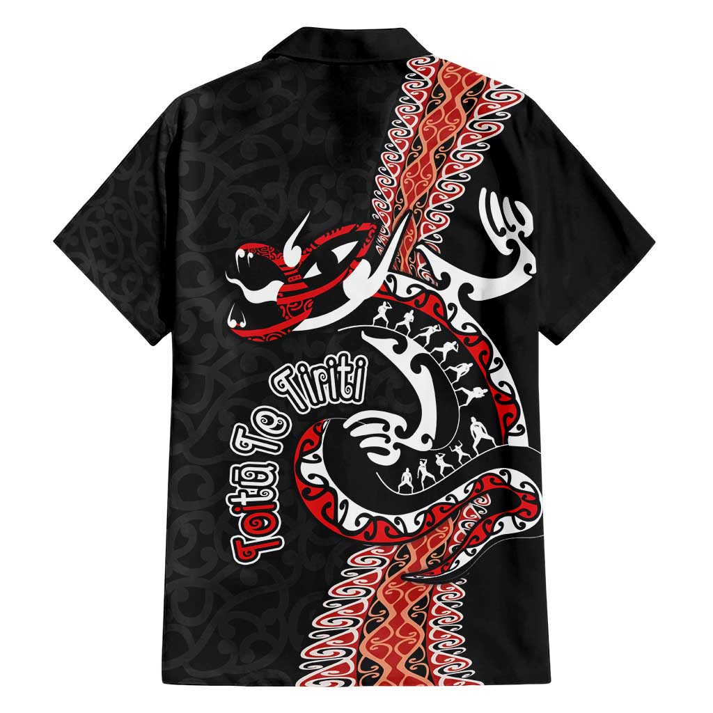 Aotearoa Toitu Te Tiriti Family Matching Tank Maxi Dress and Hawaiian Shirt Maori Taniwha Haka - Honour the Treaty LT03