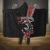 Aotearoa Toitu Te Tiriti Hooded Blanket Maori Taniwha Haka - Honour the Treaty LT03