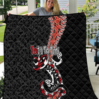 Aotearoa Toitu Te Tiriti Quilt Maori Taniwha Haka - Honour the Treaty LT03