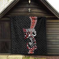 Aotearoa Toitu Te Tiriti Quilt Maori Taniwha Haka - Honour the Treaty LT03