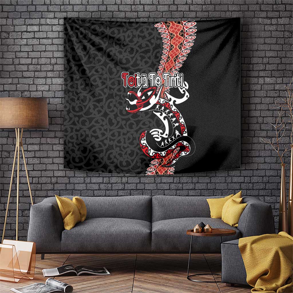 Aotearoa Toitu Te Tiriti Tapestry Maori Taniwha Haka - Honour the Treaty LT03