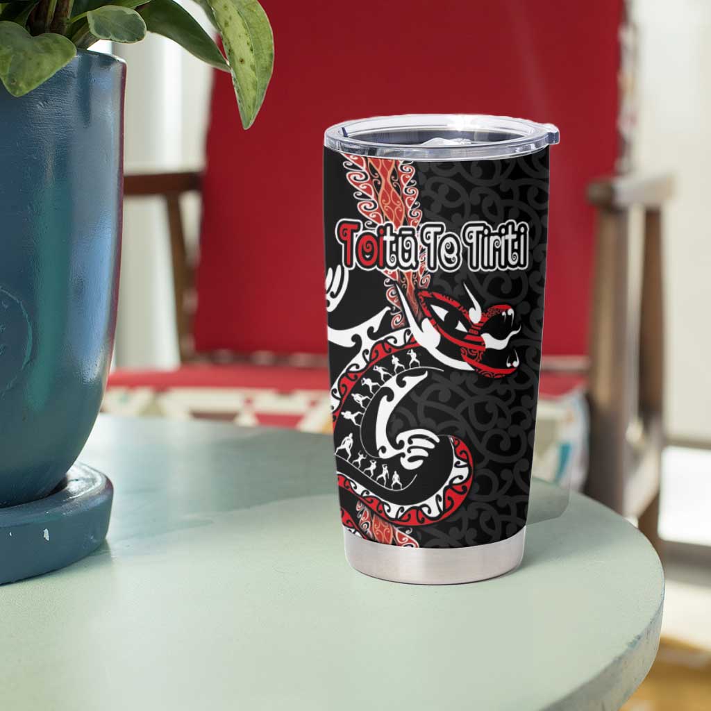 Aotearoa Toitu Te Tiriti Tumbler Cup Maori Taniwha Haka - Honour the Treaty