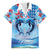 Hawaiian Dolphin Love Couple - Ocean Heart Family Matching Long Sleeve Bodycon Dress and Hawaiian Shirt