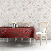 Hawaiian Turtle Love Couple Tablecloth Ocean Serenade - Honu Honi Ihu with Hibiscus and Romantic Sunset Red Color LT03 - Polynesian Pride
