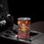 Hawaiian Turtle Love Couple Tumbler Cup Ocean Serenade - Honu Honi Ihu with Hibiscus and Romantic Sunset Red Color
