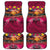 Hawaiian Turtle Love Couple Car Mats Ocean Serenade - Honu Honi Ihu with Hibiscus and Romantic Sunset Pink Color