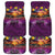 Hawaiian Turtle Love Couple Car Mats Ocean Serenade - Honu Honi Ihu with Hibiscus and Romantic Sunset Purple Color