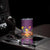 Hawaiian Turtle Love Couple Skinny Tumbler Ocean Serenade - Honu Honi Ihu with Hibiscus and Romantic Sunset Purple Color
