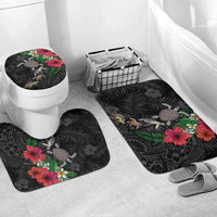 Hawaiian Tropical Plants and Turtles Bathroom Set Polynesian Art Motifs