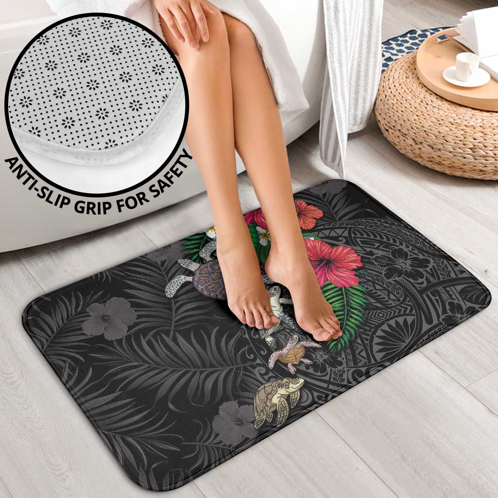 Hawaiian Tropical Plants and Turtles Bathroom Set Polynesian Art Motifs