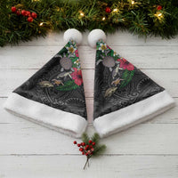 Hawaiian Tropical Plants and Turtles Christmas Santa Hat Polynesian Art Motifs