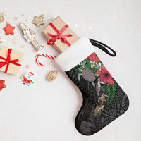 Hawaiian Tropical Plants and Turtles Christmas Stocking Polynesian Art Motifs