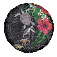 Hawaiian Tropical Plants and Turtles Spare Tire Cover Polynesian Art Motifs LT03 - Polynesian Pride