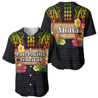 Hawaii Pan-Pacific Festival Baseball Jersey Hawaiian Elements and Polynesian Tattoo