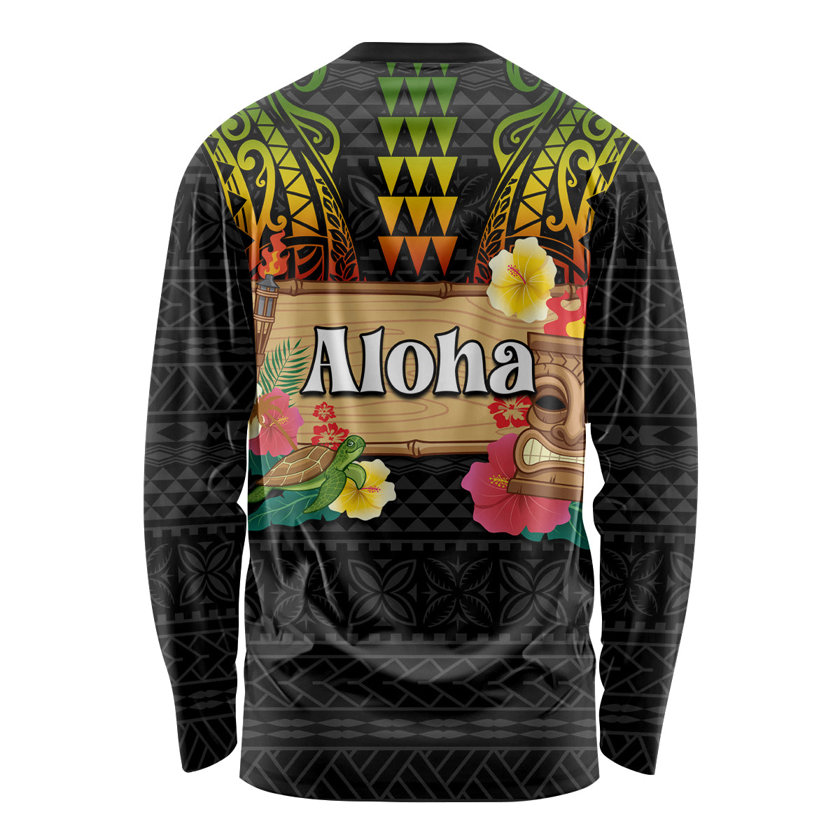 Hawaiian Elements and Polynesian Tattoo Long Sleeve Shirt LT03 - Polynesian Pride