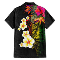 Hawaii Plumeria Family Matching Summer Maxi Dress and Hawaiian Shirt Polynesian Tattoo and Hibiscus LT03 - Polynesian Pride