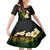 Hawaii Plumeria Kid Short Sleeve Dress Polynesian Tattoo and Hibiscus