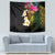 Hawaii Plumeria Tapestry Polynesian Tattoo and Hibiscus