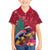 New Zealand Tuatara Christmas Family Matching Puletasi and Hawaiian Shirt Silver Fern and Xmas Pohutukawa Tree Red Color