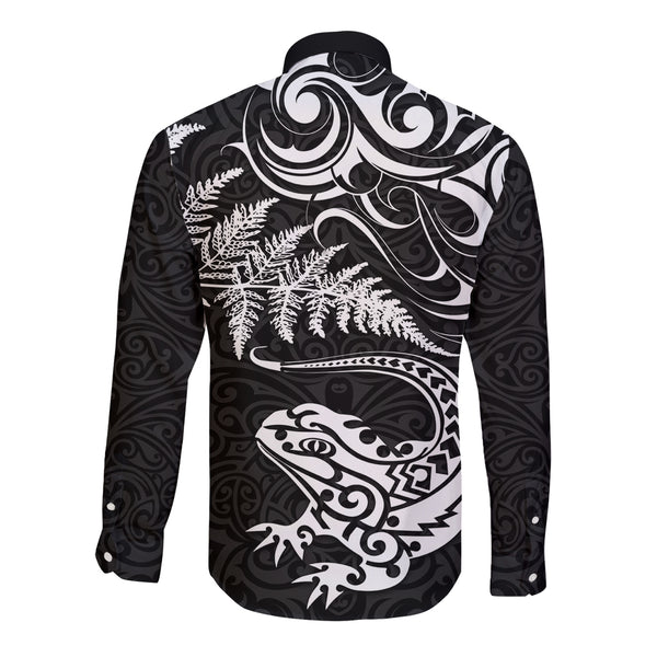 Tuvalu Long Sleeve Shirt 44th Independence Anniversary - Tribal Pattern - LT12 main image 1