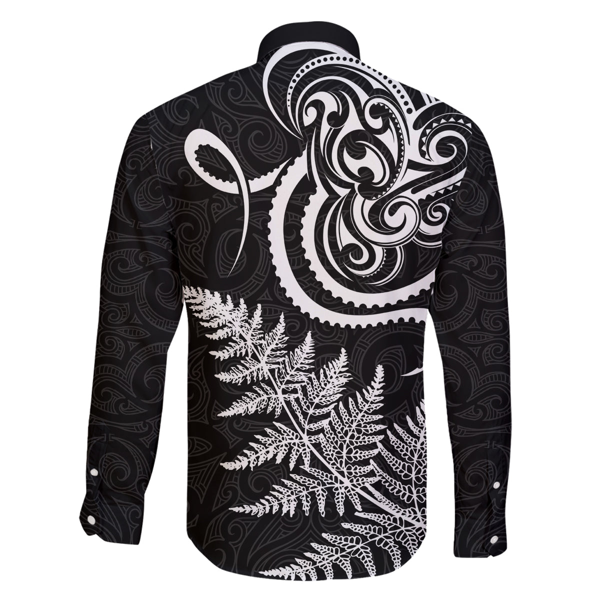 New Zealand Octopus Tattoo and Fern Family Matching Tank Maxi Dress and Hawaiian Shirt Maori Pattern
