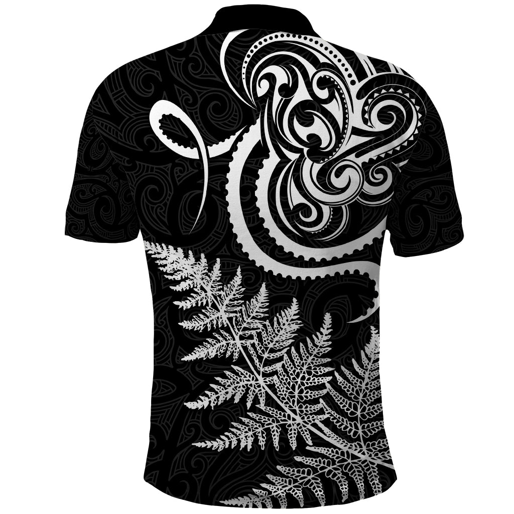 New Zealand Octopus Tattoo and Fern Polo Shirt Maori Pattern