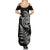 New Zealand Octopus Tattoo and Fern Summer Maxi Dress Maori Pattern