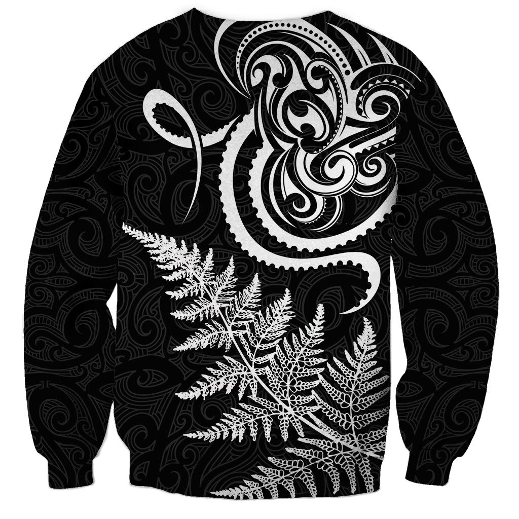 New Zealand Octopus Tattoo and Fern Sweatshirt Maori Pattern LT03 - Polynesian Pride