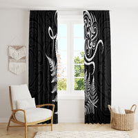 New Zealand Octopus Tattoo and Fern Window Curtain Maori Pattern LT03 - Polynesian Pride
