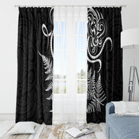 New Zealand Octopus Tattoo and Fern Window Curtain Maori Pattern LT03 - Polynesian Pride