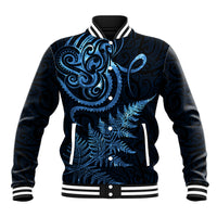New Zealand Octopus Tattoo and Fern Baseball Jacket Maori Pattern Matariki Style