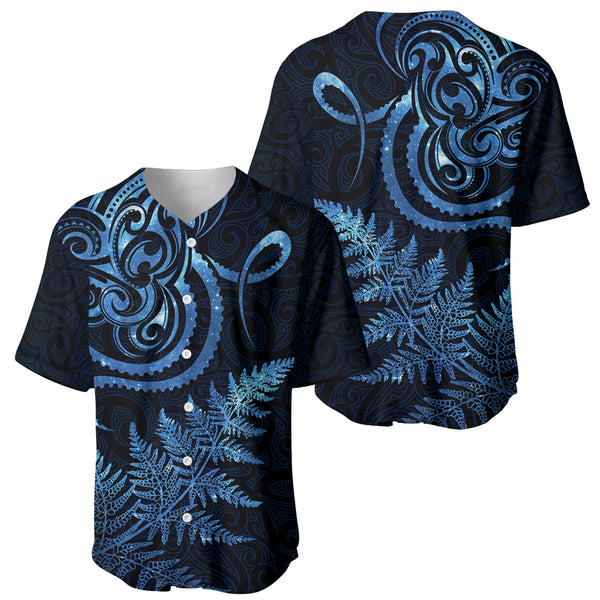 New Zealand Baseball Jersey Maori Pattern Purple LT6 main image 1