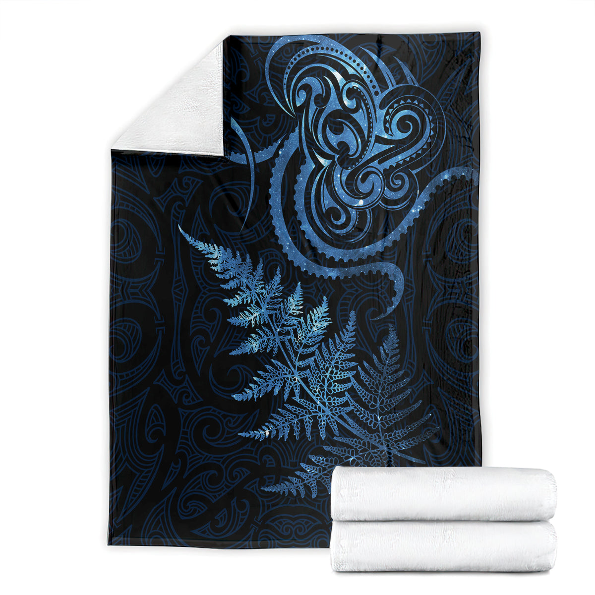 New Zealand Octopus Tattoo and Fern Blanket Maori Pattern Matariki Style