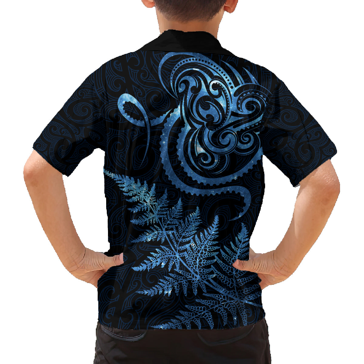 New Zealand Octopus Tattoo and Fern Family Matching Tank Maxi Dress and Hawaiian Shirt Maori Pattern Matariki Style
