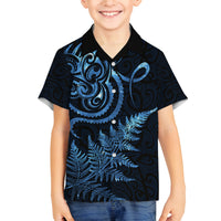 New Zealand Octopus Tattoo and Fern Family Matching Tank Maxi Dress and Hawaiian Shirt Maori Pattern Matariki Style