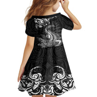 New Zealand Crocodile Tattoo and Fern Family Matching Tank Maxi Dress and Hawaiian Shirt Maori Pattern