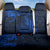 New Zealand Crocodile Tattoo and Fern Back Car Seat Cover Maori Pattern Blue Color