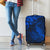 New Zealand Crocodile Tattoo and Fern Luggage Cover Maori Pattern Blue Color