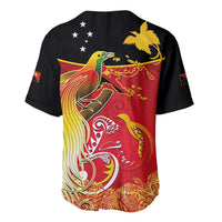 Papua New Guinea Independence Day Baseball Jersey Happy Anniversary 50th Bird-of-paradise Melanesian Tattoos - Polynesian Pride
