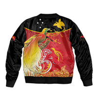 Papua New Guinea Independence Day Bomber Jacket Happy Anniversary 50th Bird-of-paradise Melanesian Tattoos - Polynesian Pride