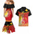 Papua New Guinea Independence Day Couples Matching Mermaid Dress and Hawaiian Shirt Happy Anniversary 50th Bird-of-paradise Melanesian Tattoos - Polynesian Pride