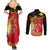 Papua New Guinea Independence Day Couples Matching Summer Maxi Dress and Long Sleeve Button Shirt Happy Anniversary 50th Bird-of-paradise Melanesian Tattoos - Polynesian Pride