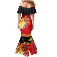 Papua New Guinea Independence Day Family Matching Mermaid Dress and Hawaiian Shirt Happy Anniversary 50th Bird-of-paradise Melanesian Tattoos - Polynesian Pride